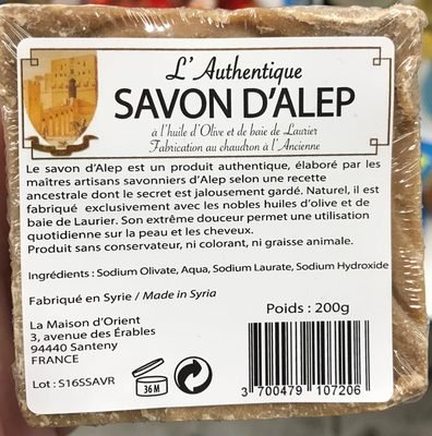 La Maison d’Orient L’Authentique Savon d’Alep