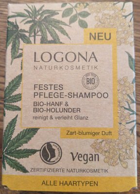 LOGONA Festes Pflege-Shampoo Bio-Hanf & Bio-Holunder