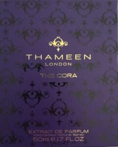 London, SWIX 7JF England, THAMEEN FRAGRANCE 64 Knightsbridge THE CORA