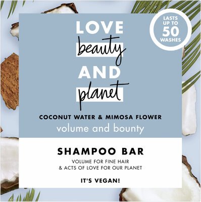Love Beauty and Planet LOVE BEAUTY AND PLANET Shampooing Solide Vague Volumisante Eau de Coco & Fleur de Mimosa 90g