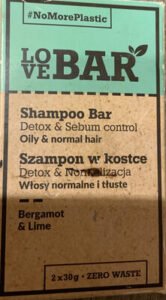 LoveBar Shampoo Bar Detox & Sebum control