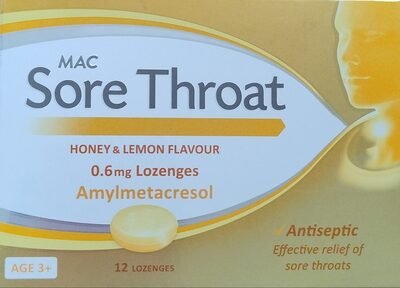 MAC Sore Throat Honey & Lemon Flavour Lozenges