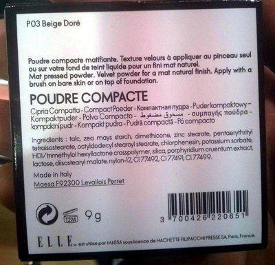 Maesa Poudre compacte P03 beige doré