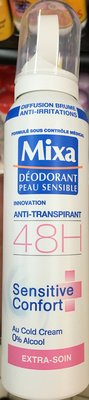 Mixa Déodorant Peau Sensible Innovation Anti-Transpirant 48H Sensitive Confort Extra-Soin