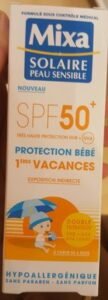 Mixa Solaire Lait Solaire Protection Bebe 1ères Vacances Spf50+