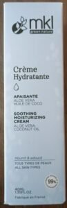 Mkl green nature Crème hydratante apaisante aloe Vera, huile de coco