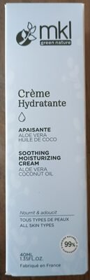 Mkl green nature Crème hydratante apaisante aloe Vera, huile de coco