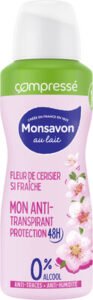 Monsavon Monsavon Anti-Transpirant Femme Spray Compressé Fleur de Cerisier 100ml