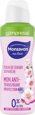 Monsavon Monsavon Anti-Transpirant Femme Spray Compressé Fleur de Cerisier 100ml