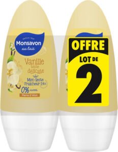 Monsavon MONSAVON Déodorant Femme Bille Vanille Toute Délicate 2x50ml
