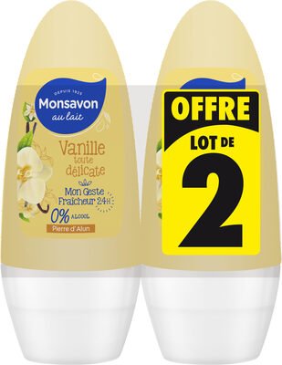 Monsavon MONSAVON Déodorant Femme Bille Vanille Toute Délicate 2x50ml