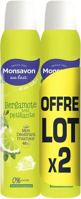 Monsavon Monsavon Déodorant Femme Spray Bergamote Très Pétillante 2x200ml