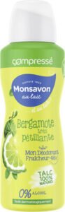 Monsavon Monsavon Déodorant Femme Spray Compressé Bergamote Très Pétillante 100ml