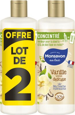 Monsavon Monsavon Gel Douche Femme Concentré Vanille Lot 2x100ml