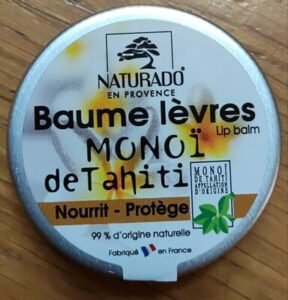 Naturado en Provence Baume à lèvres Monoï de Tahiti
