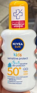 Nivea, Nivea Sun Kids Sensitive Protect Spray, SPF50