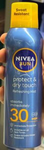 Nivea, Nivea Sun Protect & dry touch spray, SPF30