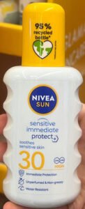 Nivea, Nivea Sun Sensitive Immediate Protect+, SPF30