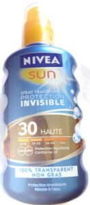 Nivea, Nivea Sun Spray transparent protection invisible 30 haute