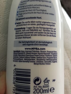 Nivea Sanfte Reinigungsmilch