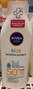 Nivea Sun kids sensitive protect 5 in 1 SPF50+ lotion