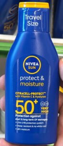 Nivea Sun, Nivea Protect & Moisture Travel Size, SPF50