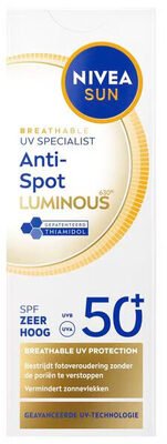Nivea sun NIVEA Sun Breathable Uv Specialist Luminous630 Anti-Spot SPF50+ Zonnefluïde