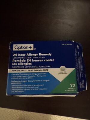 Option+ 24 hour Allergy Remedy Loratadine