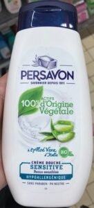 Persavon Crème douche Sensitive à l’Aloé Vera d’Italie