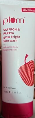 Plum Saffron & papaya glow bright face wash