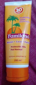 Protector solar Familand