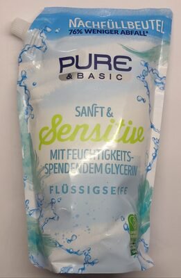 Pure & Basic Flüssigseife sanft & sensitive Nachfüllbeutel