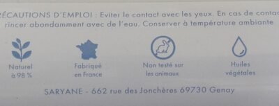 SARYANE savon liquide au lait d’ânesse bio et aloe vera