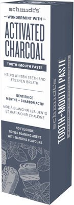 Schmidt’s Schmidt’s Dentifrice Menthe Intense au Charbon Actif 133g
