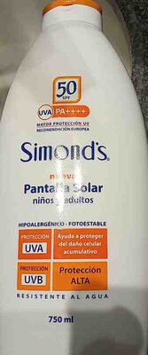 simonds pantalla solar crema