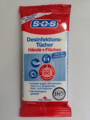 SOS SOS Desinfektionstücher Hände + Flächen