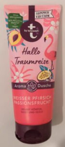 t by tetesept, tetesept Hallo Traumreise Aromadusche Weißer Pfirsich Passionsfrucht