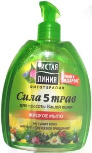 Unilever,Калина Жидкое мыло ЧИСТАЯ ЛИНИЯ Сила 5 трав