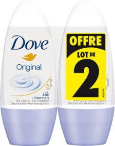 Unilever, Dove DOVE Déodorant Femme Anti-Transpirant Bille Original 2x50ml