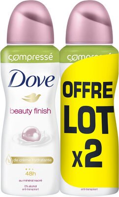 Unilever, Dove DOVE Déodorant Femme Anti-Transpirant Spray Compressé Beauty Finish 2x100ml