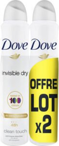 Unilever, Dove Dove Déodorant Femme Spray Anti Transpirant 48H Lot 2x200ml