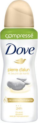 Unilever, Dove DOVE Déodorant Femme Spray Compressé Pierre d’Alun et Beurre de Karité 100ml