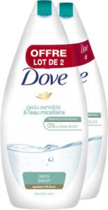 Unilever, Dove Dove Gel Douche Eau Micellaire Peau Sensible 400ml Lot de 2