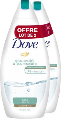 Unilever, Dove Dove Gel Douche Eau Micellaire Peau Sensible 400ml Lot de 2