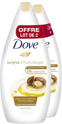 Unilever, Dove Dove Gel Douche Soin Infusée à l’Huile d’Argan Lot 2x400ML