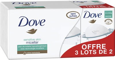 Unilever, Dove Dove Savon Pain de Toilette Micellaire 2x100g
