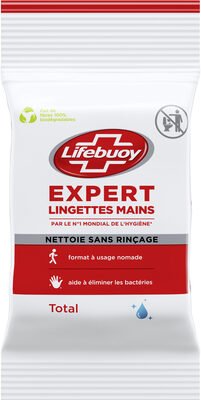 Unilever, Lifebuoy, Expert Lifebuoy Expert Lingettes Nettoyantes Mains x10