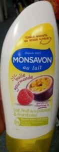 Unilever, Monsavon Bulle gourmande, Lait, Fruit de la passion & Framboise
