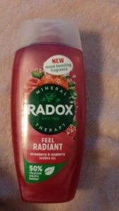 Unilever Radox strawberry and rasberry shower gel