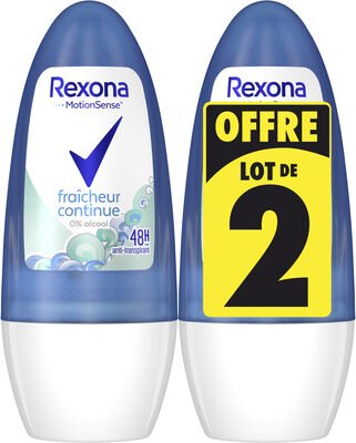 Unilever, Rexona REXONA Déodorant Femme Bille Fraicheur Continue 50ml Lot de 2